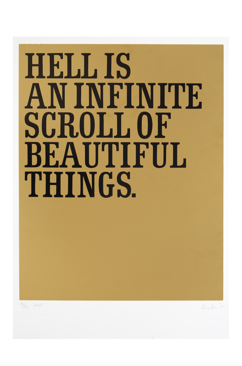 Hell is an infinite - Letterpress + Screenprinting